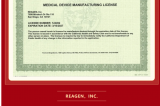 喜報(bào) | REAGEN, INC.榮獲美國(guó)加州衛(wèi)生局頒發(fā)的醫(yī)療器械生產(chǎn)許可證，開(kāi)啟全球化新篇章！